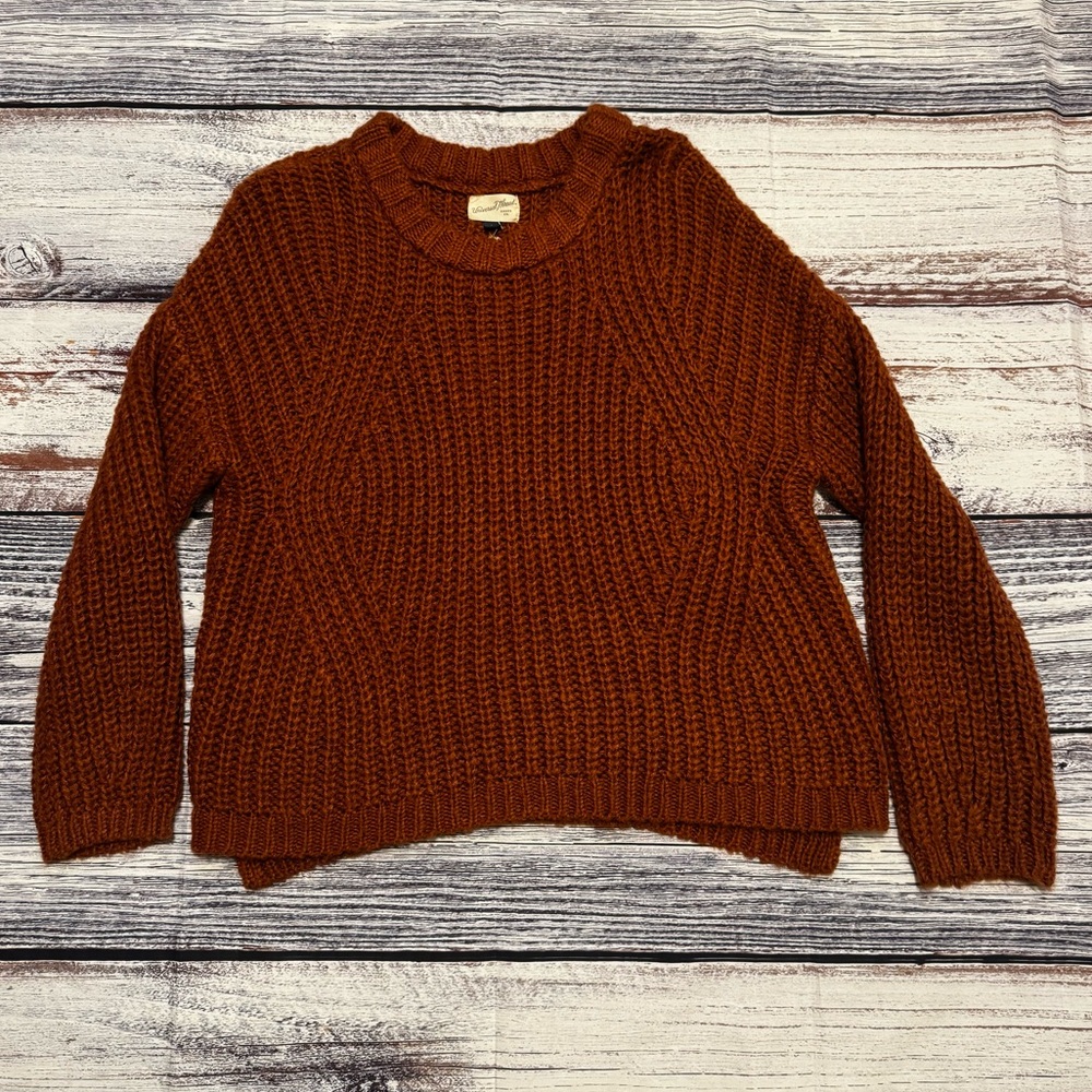 Universal Thread Rust Brown Chunky Knit Pullover Sweater | Size L